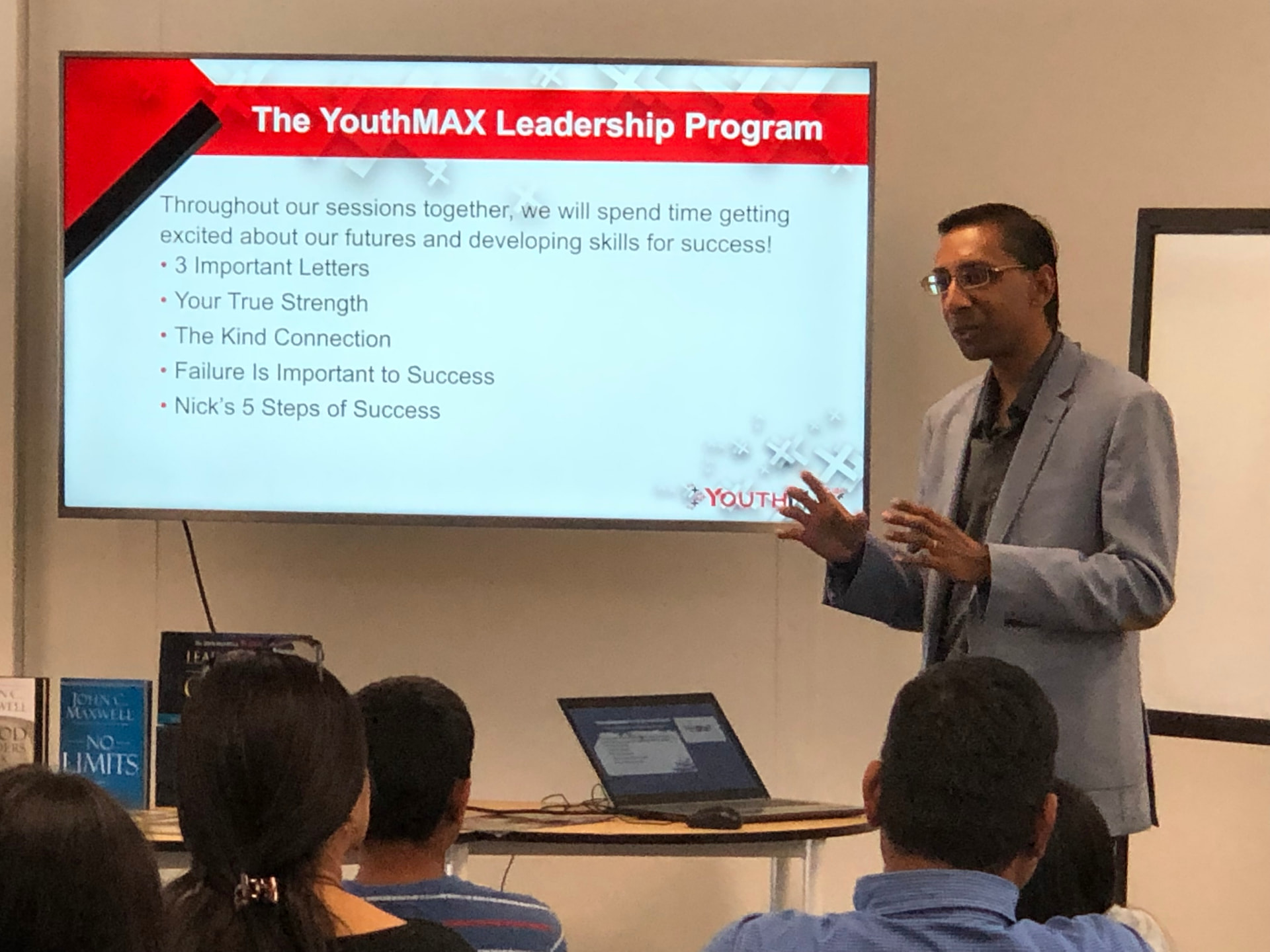 Gary Gopinathan facilitating a YouthMAX leadership program session